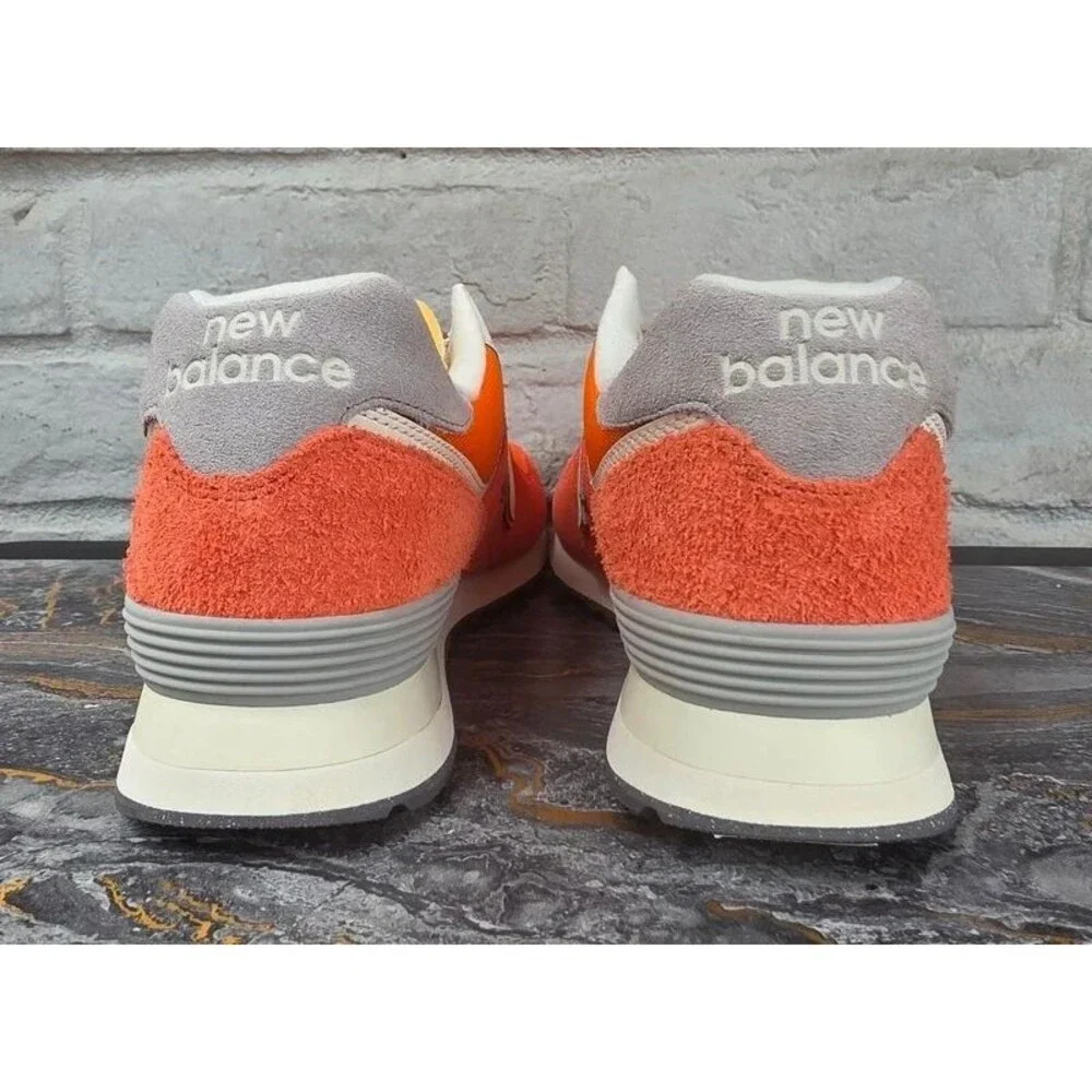 New Balance 574 Orange Rust Red White U574RCB Men's Size 10